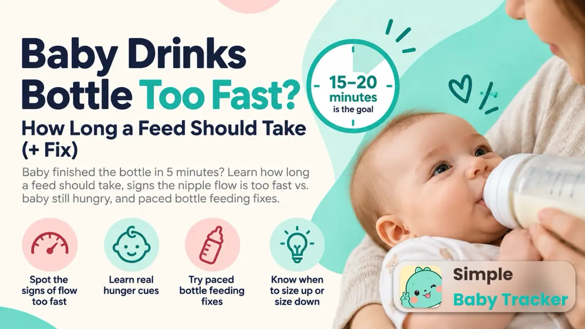 Baby Drinks Bottle Too Fast? How Long a Feed Should Take (+ Fix)