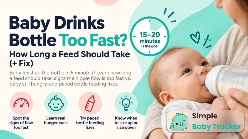 Baby Drinks Bottle Too Fast? How Long a Feed Should Take (+ Fix)