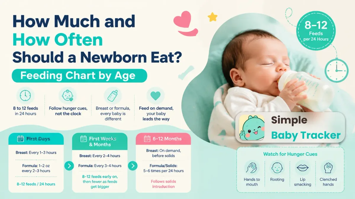 How Much and How Often Should a Newborn Eat? Feeding Chart by Age