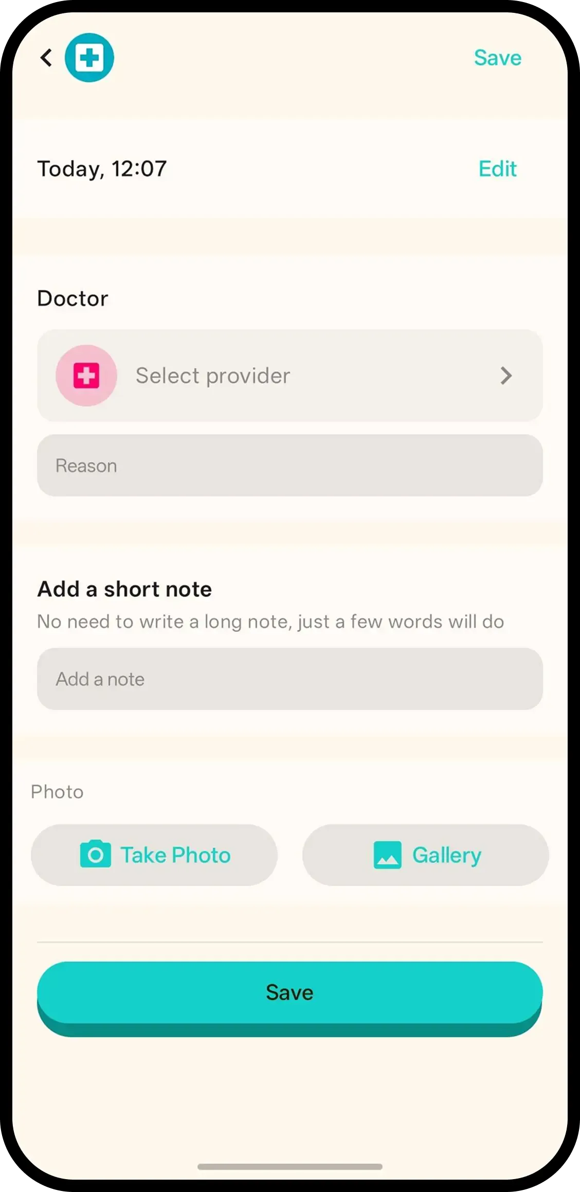 Doctor detail with the provider picker and reason