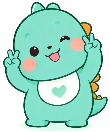 Baby mascot waving